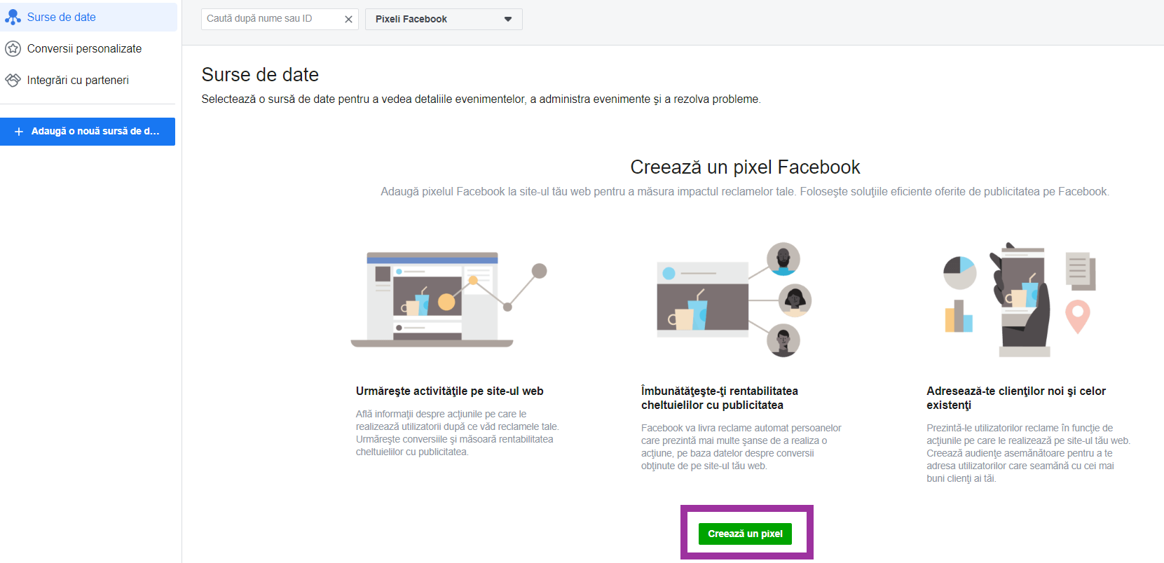 promovare facebook Purple